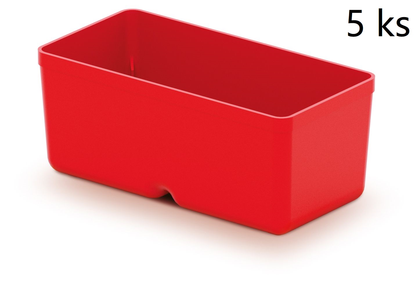 PROSPERPLAST Sada 5 plastových boxov na náradie UNITE BOX 110x55x132 červené
