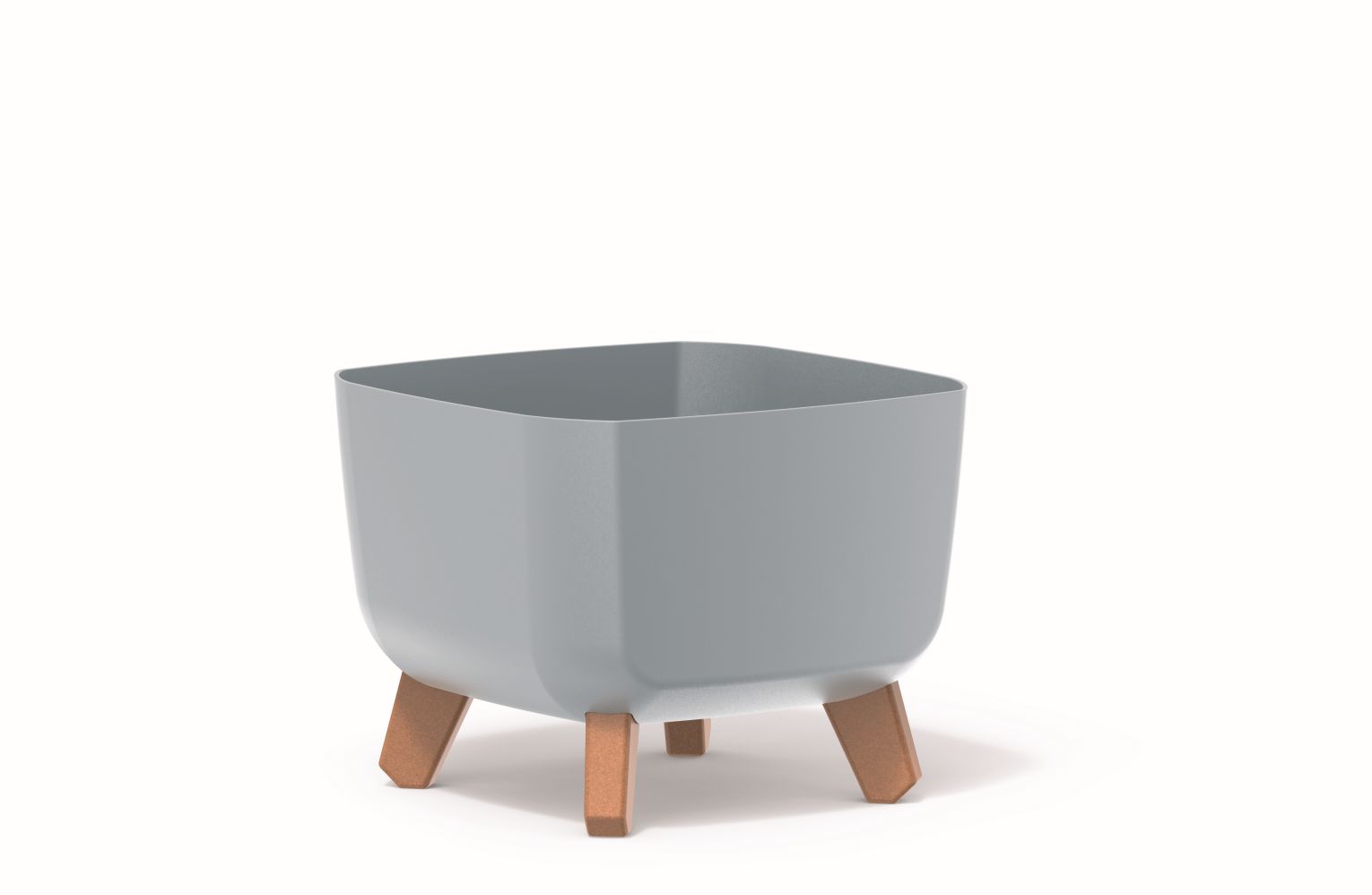 PROSPERPLAST Kvetináč GRACIA SQUARE 29cm svetlo sivý