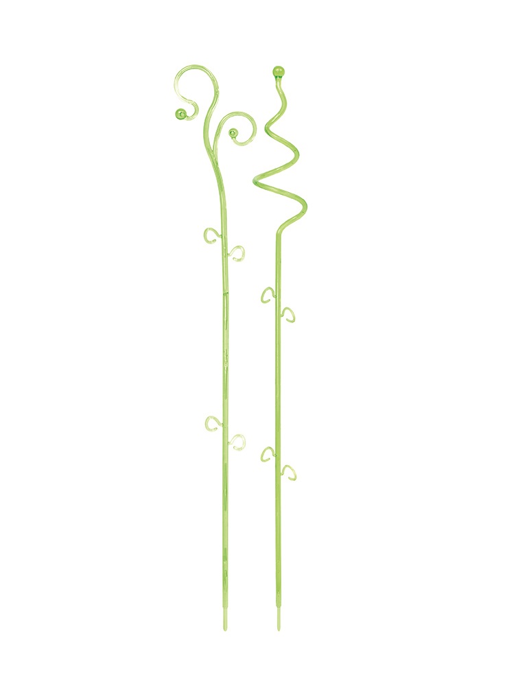 PROSPERPLAST Podpěra na orchidej DECOR I zelená transparentní 58,5 cm