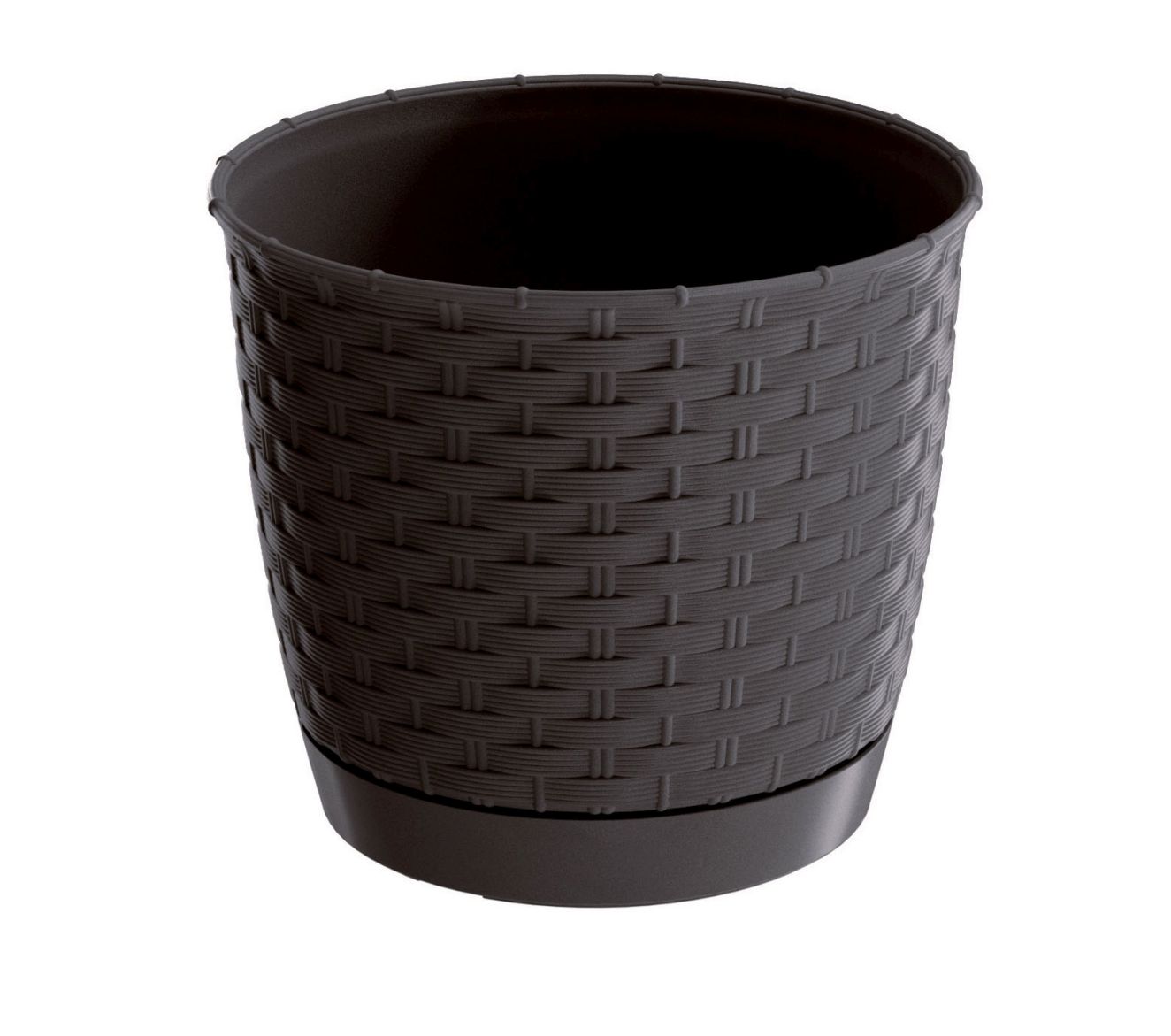 PROSPERPLAST Květináč RATOLLA ROUND umbra 16,5cm