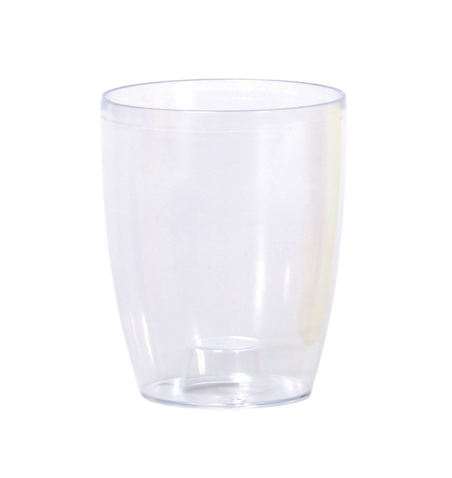 PROSPERPLAST Květináč COUBI ORCHID vysoký bílý transp. 16cm