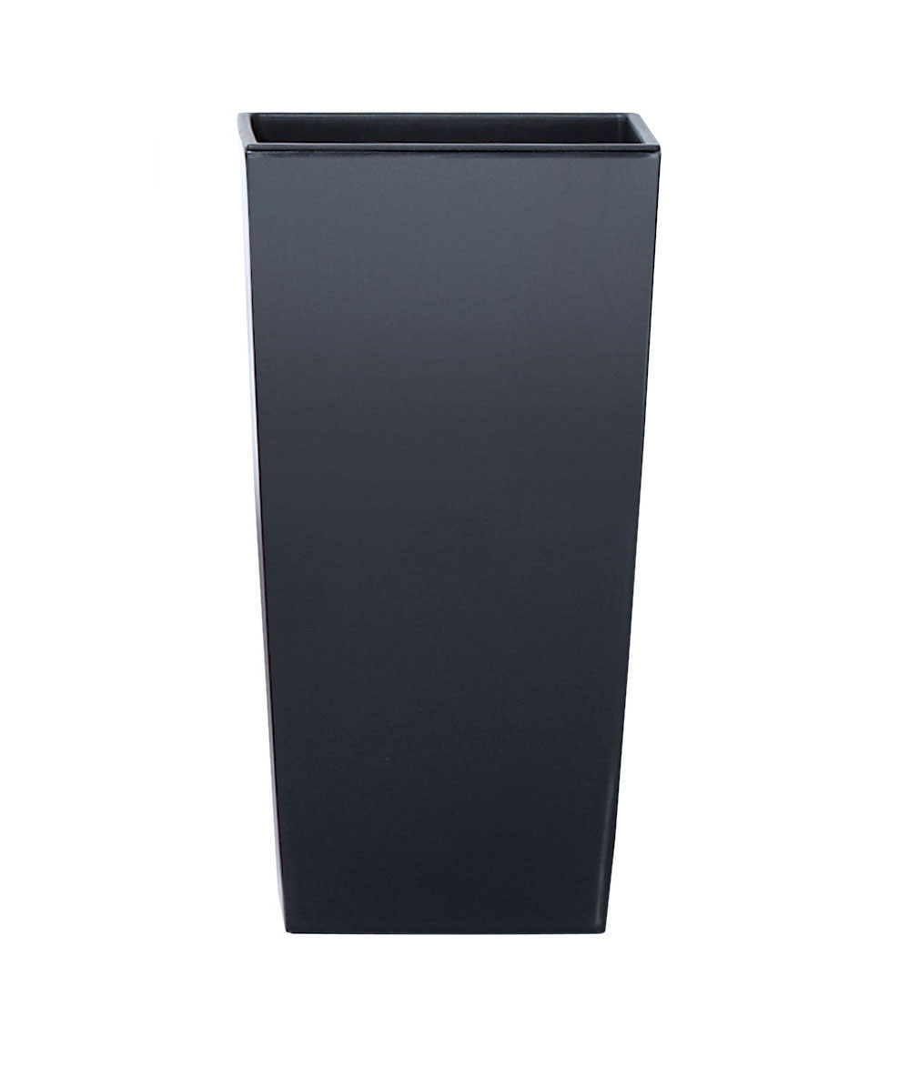 PROSPERPLAST Kvetináč s vkladom URBI SQUARE MATT antracit 26,5cm