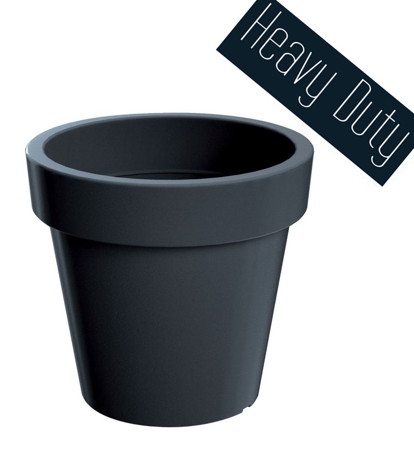 PROSPERPLAST Květináč LEXO ROUND antracit 80,0cm