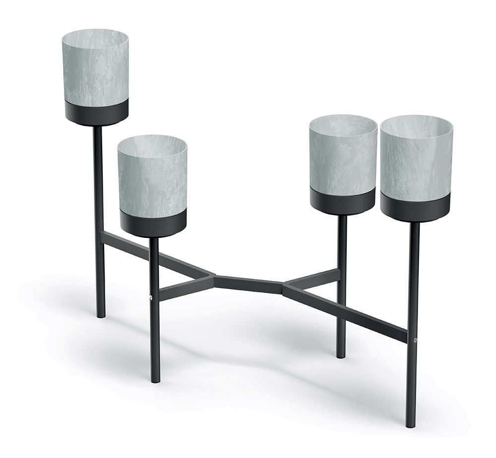 PROSPERPLAST Stojan na kvety BLOOMIE STAND sivý 125cm