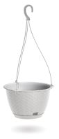Květináč závěsný RATTOLA ROUND W bílý