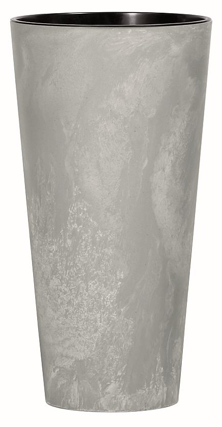 PROSPERPLAST Kvetináč s vkladom TUBUS SLIM BETON EFFECT šedý 20cm
