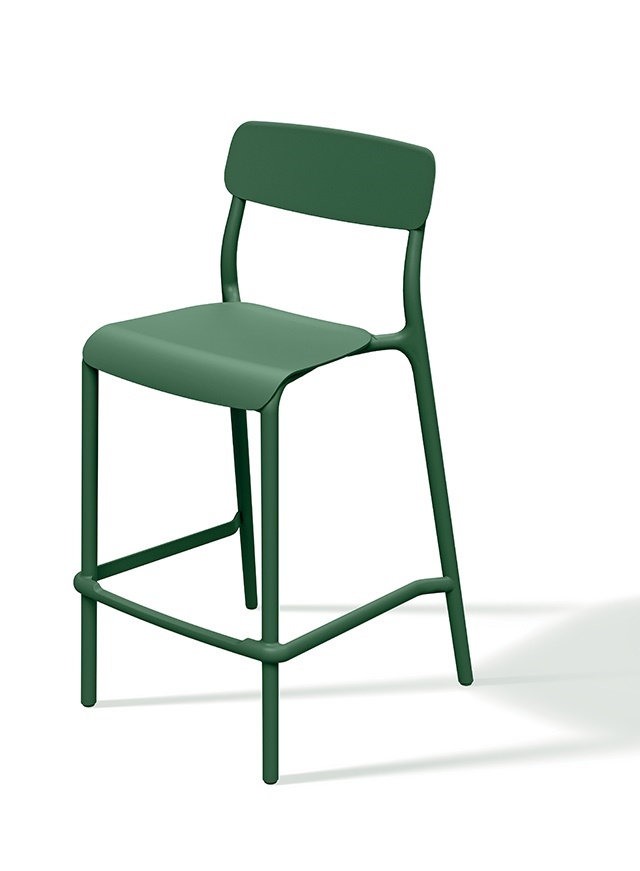 Výsoká barová stolička RIMO 520x545x1075 - farba: tmavo zelená