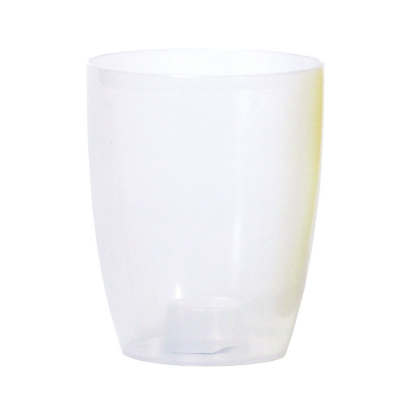 PROSPERPLAST Květináč COUBI ORCHID vysoký bílý transp. mat. 16cm