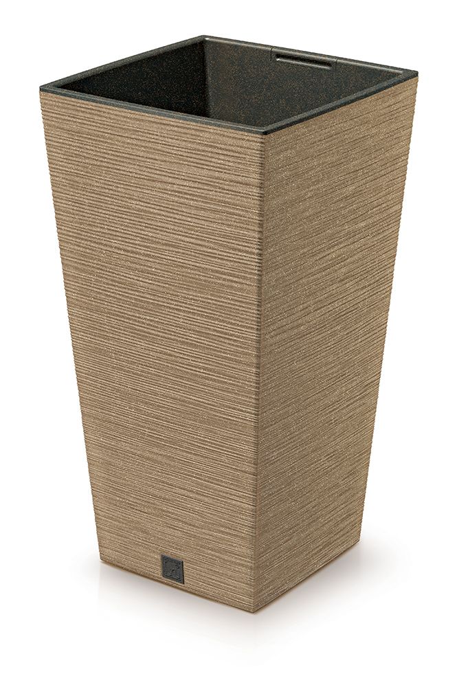 PROSPERPLAST Kvetináč FURU SQUARE ECO WOOD 24cm naturo