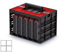Skříňka s 5 organizéry (krabičky) TAGER CASE 415x290x290