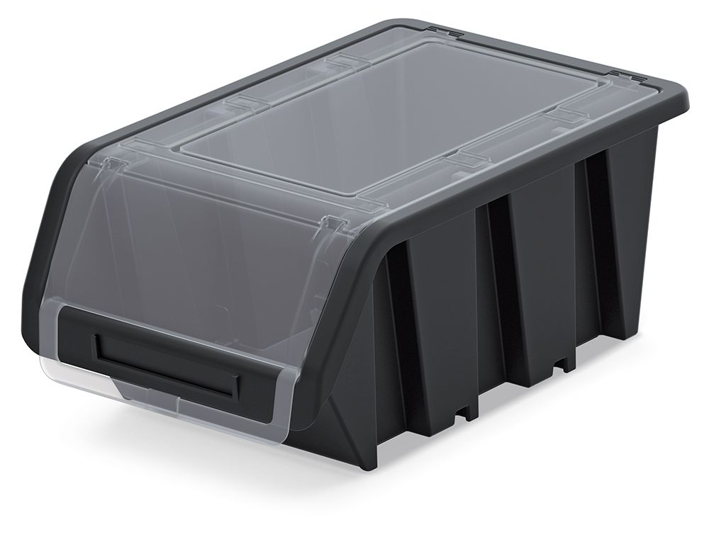 PROSPERPLAST Plastový úložný box uzatvárateľný TRUCK PLUS 490x298x210 čierny