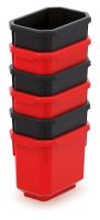 Sada 6 plastových boxů na nářadí TITAN BOX 110x75x263 černé/červené