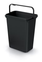 Odpadkový koš SYSTEMA BASIC recyklovaný černý, objem 10l