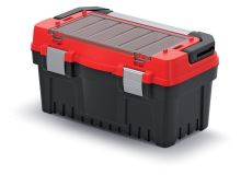 Kufr na nářadí s kov. držadlem a zámky EVO červený (přepážky)