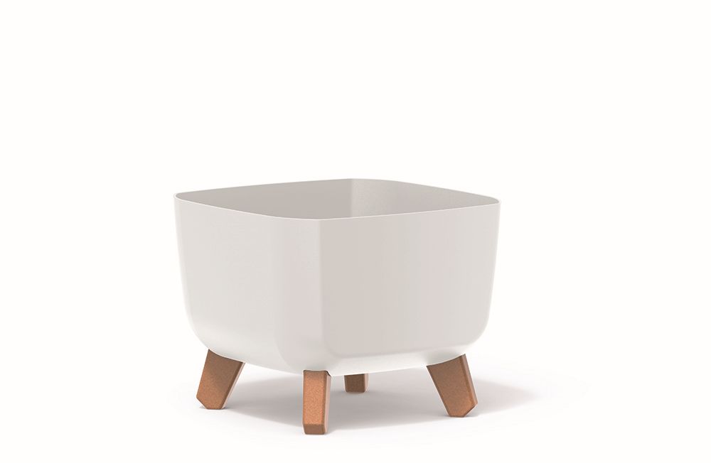 PROSPERPLAST Kvetináč GRACIA SQUARE 29cm biely