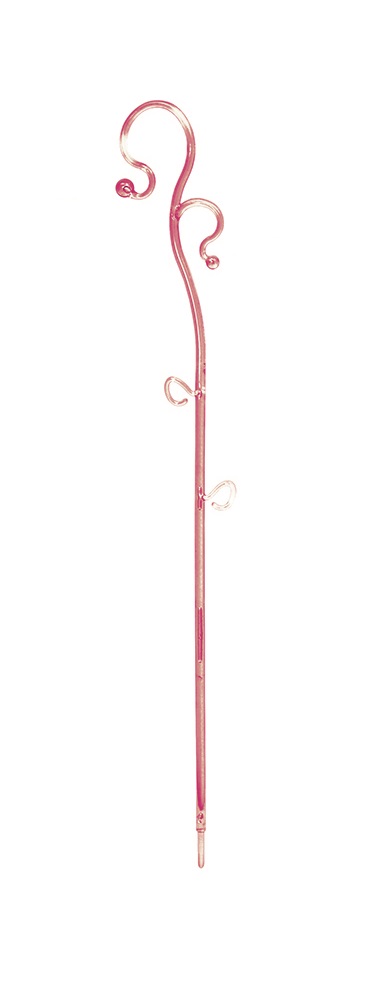 Podpěra na orchidej DECOR růžová transparentní 39 cm