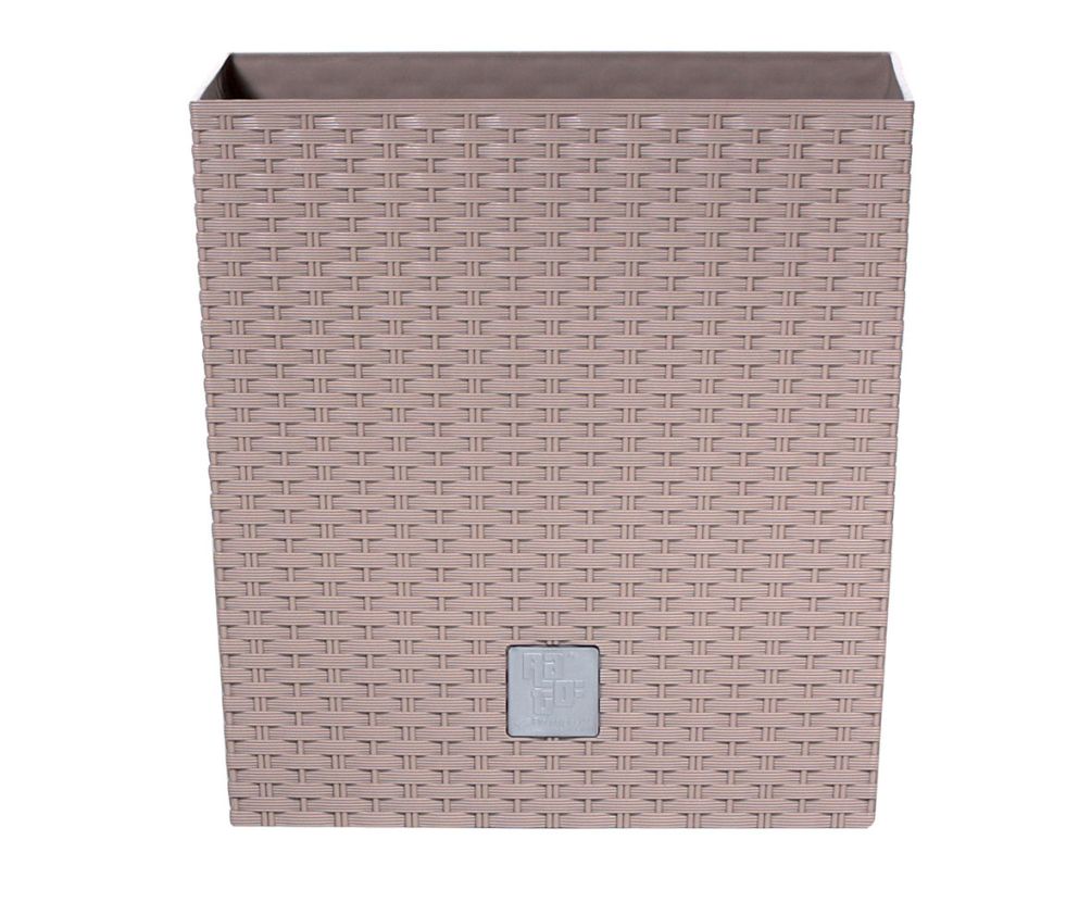 PROSPERPLAST Kvetináč RATO LOW + vklad mocca 26,2 cm