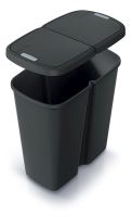 Odpadkový koš COMPACTA Q DUO recyklovaný černý