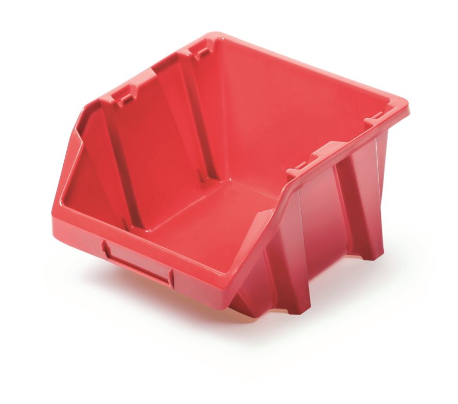 Plastový úložný box BINEER SHORT 272x238x160 červený