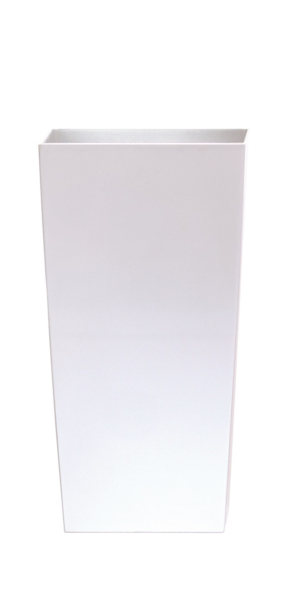 PROSPERPLAST Kvetináč URBI SQUARE MATT biely 12,6 cm
