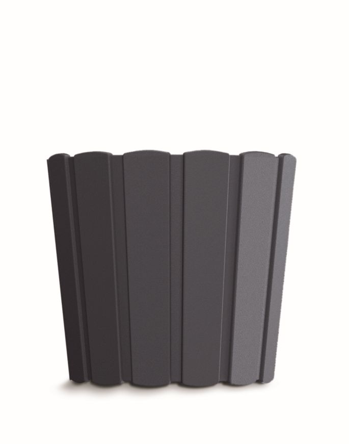 PROSPERPLAST Květináč BOARDEE BASIC antracit 19,9cm
