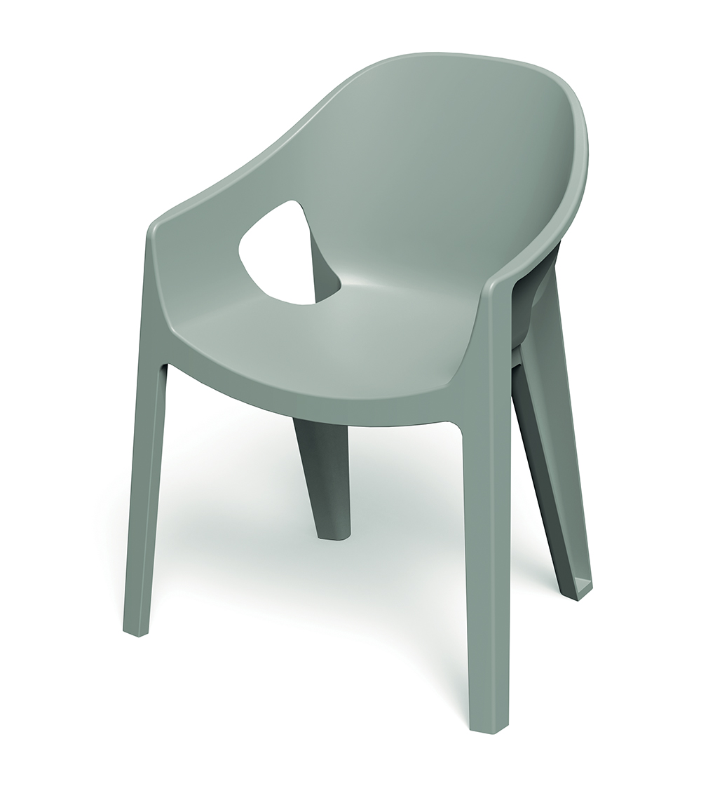 Stolička s lakťovými opierkami PREMO 650x560x825 - farba: talianska zelená