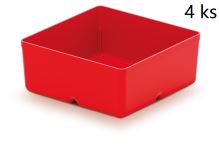Sada 4 plastových boxů na nářadí UNITE BOX 110x110x112 červené