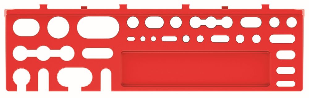 PROSPERPLAST Sada držáků na nářadí BINEER SHELFS 384x111mm, červená, 2 ks